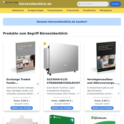 Screenshot börsenüberblick.de