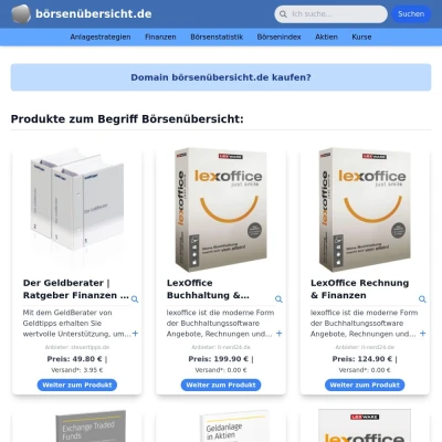 Screenshot börsenübersicht.de