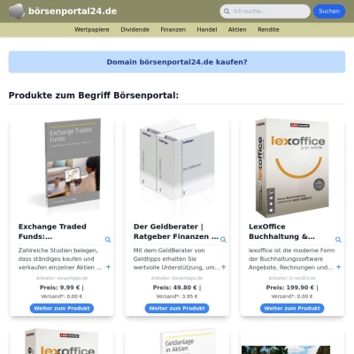 Screenshot börsenportal24.de