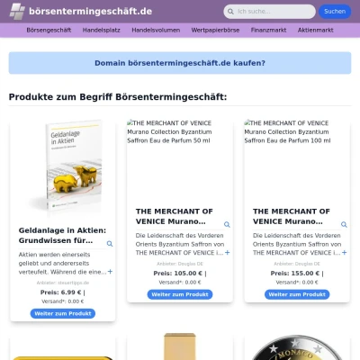 Screenshot börsentermingeschäft.de