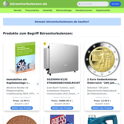 Screenshot börsenturbulenzen.de