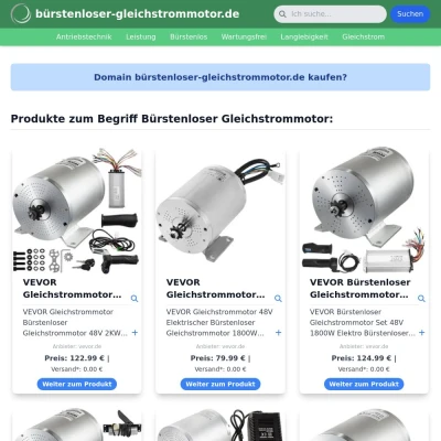 Screenshot bürstenloser-gleichstrommotor.de