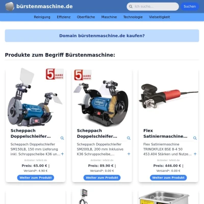 Screenshot bürstenmaschine.de