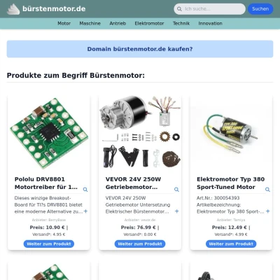 Screenshot bürstenmotor.de