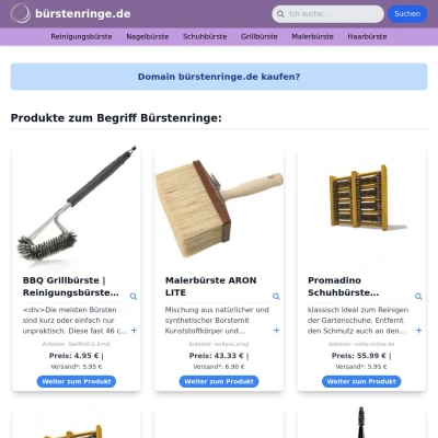 Screenshot bürstenringe.de