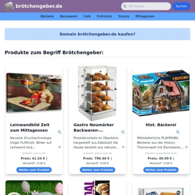 Screenshot brötchengeber.de