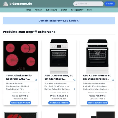 Screenshot bräterzone.de