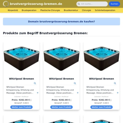 Screenshot brustvergrösserung-bremen.de