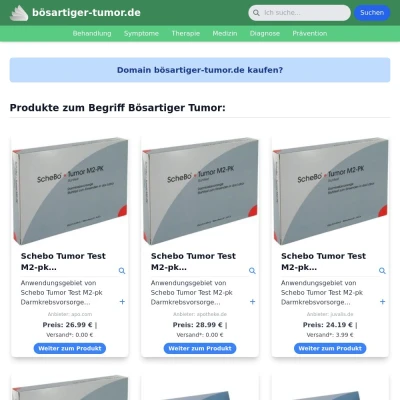 Screenshot bösartiger-tumor.de