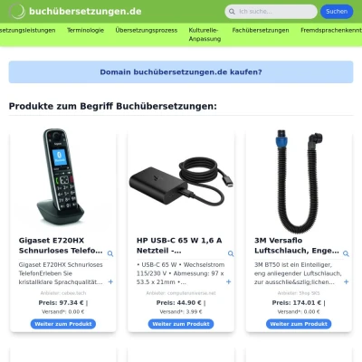 Screenshot buchübersetzungen.de