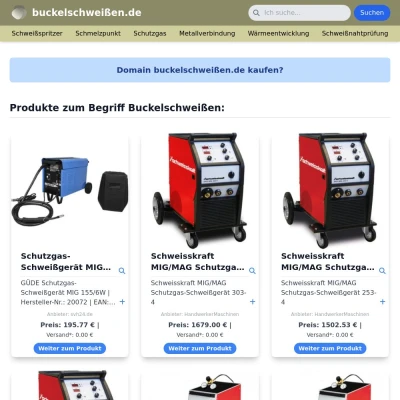 Screenshot buckelschweißen.de