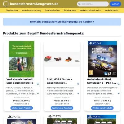 Screenshot bundesfernstraßengesetz.de