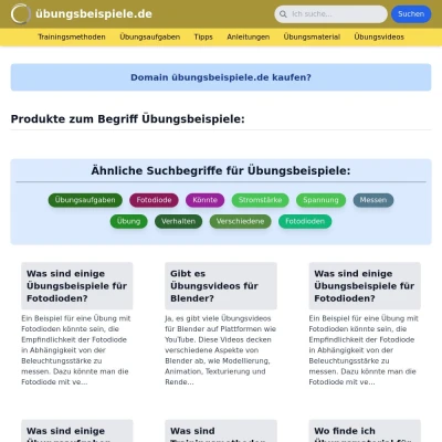 Screenshot übungsbeispiele.de