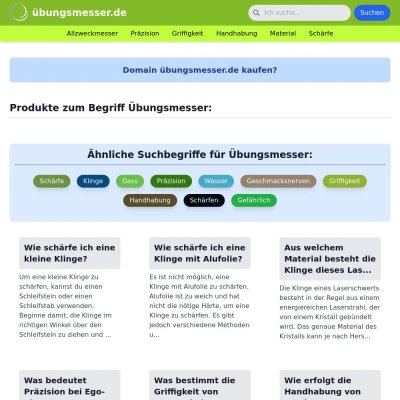 Screenshot übungsmesser.de