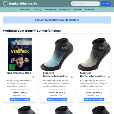 Screenshot bunkerführung.de