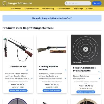 Screenshot burgschützen.de