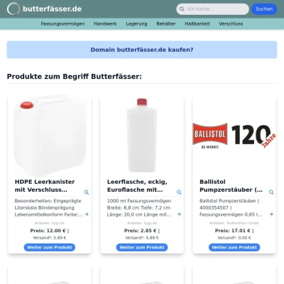 Screenshot butterfässer.de