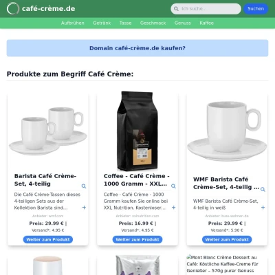 Screenshot café-crème.de