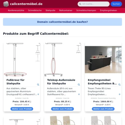 Screenshot callcentermöbel.de