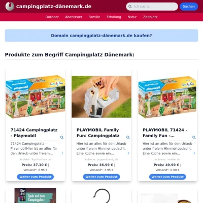 Screenshot campingplatz-dänemark.de