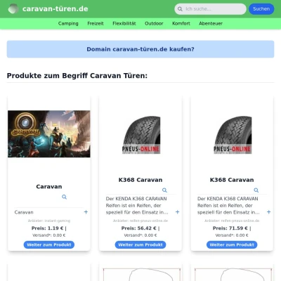 Screenshot caravan-türen.de