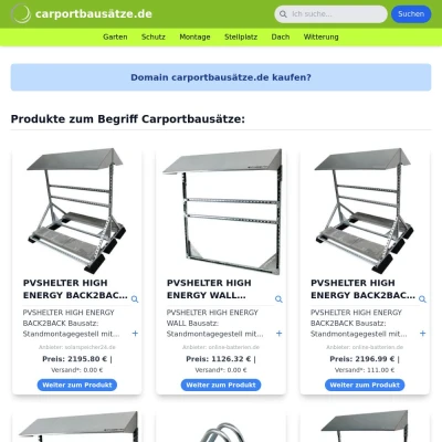 Screenshot carportbausätze.de
