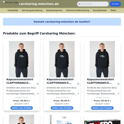 Screenshot carsharing-münchen.de