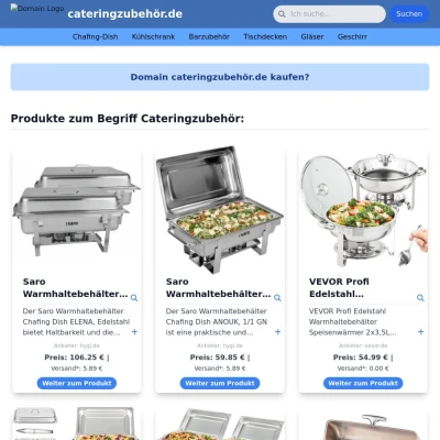 Screenshot cateringzubehör.de