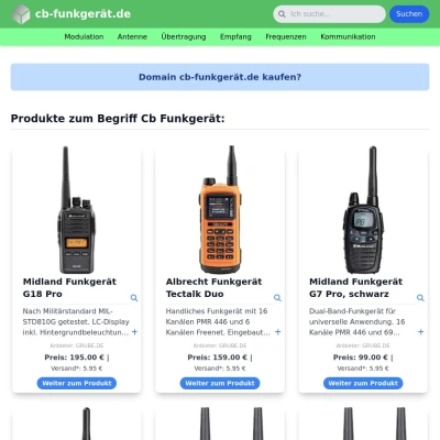 Screenshot cb-funkgerät.de