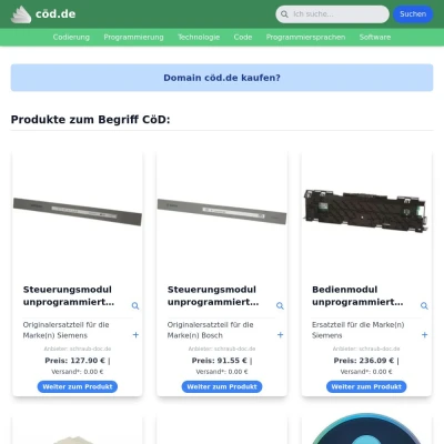 Screenshot cöd.de