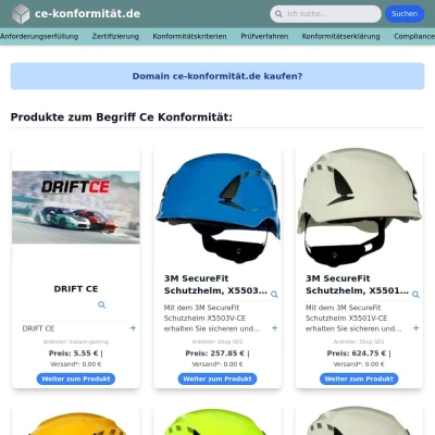 Screenshot ce-konformität.de