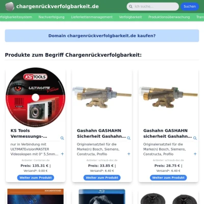 Screenshot chargenrückverfolgbarkeit.de