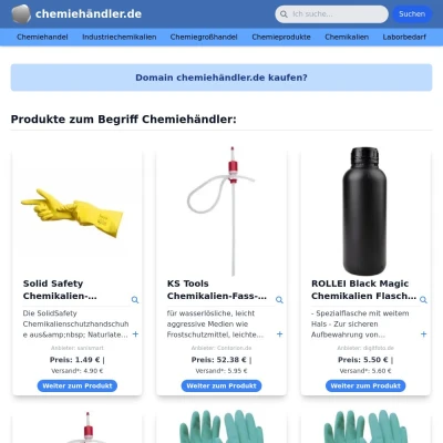 Screenshot chemiehändler.de