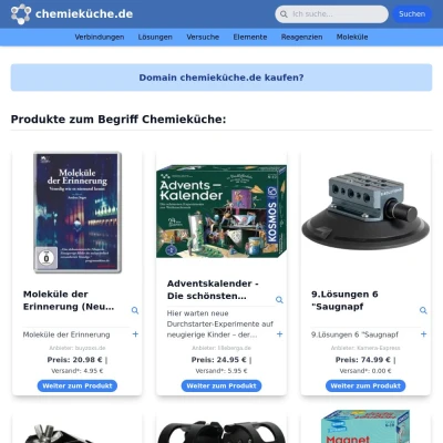 Screenshot chemieküche.de