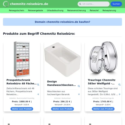 Screenshot chemnitz-reisebüro.de
