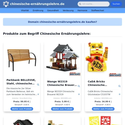 Screenshot chinesische-ernährungslehre.de