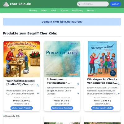 Screenshot chor-köln.de