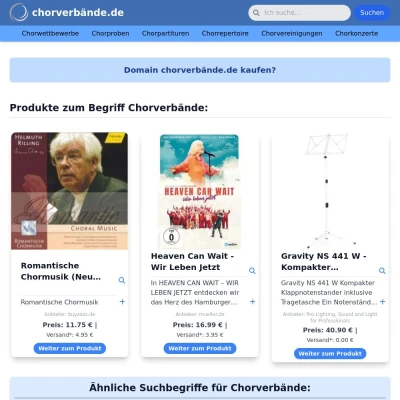 Screenshot chorverbände.de