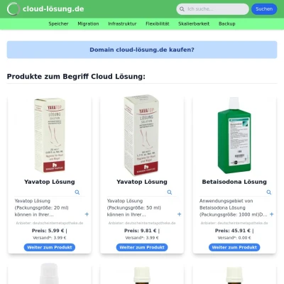 Screenshot cloud-lösung.de
