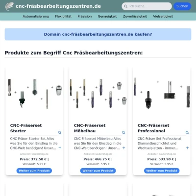 Screenshot cnc-fräsbearbeitungszentren.de