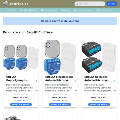 Screenshot cncfräse.de