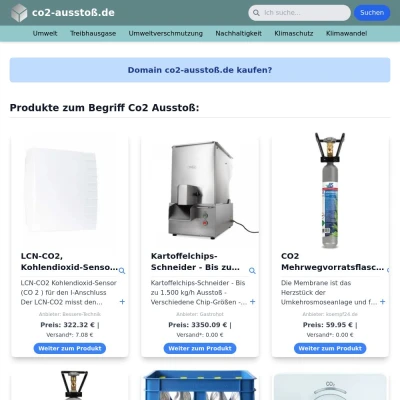 Screenshot co2-ausstoß.de
