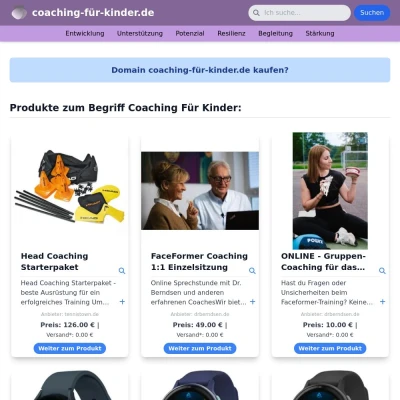 Screenshot coaching-für-kinder.de