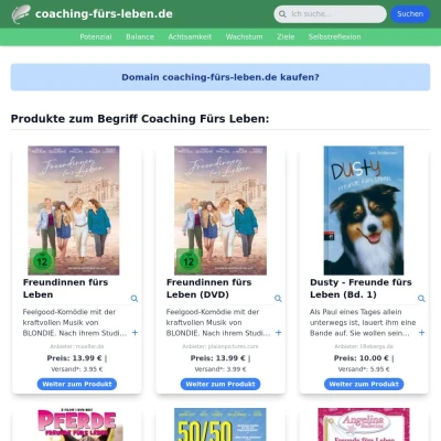 Screenshot coaching-fürs-leben.de