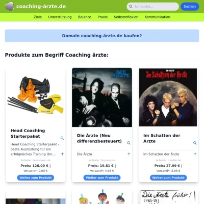 Screenshot coaching-ärzte.de