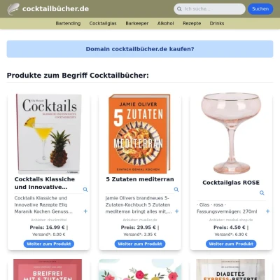 Screenshot cocktailbücher.de