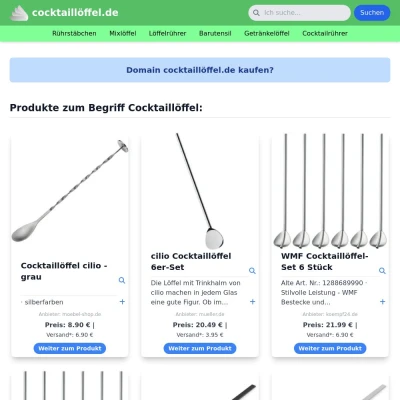Screenshot cocktaillöffel.de