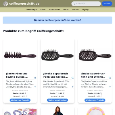 Screenshot coiffeurgeschäft.de