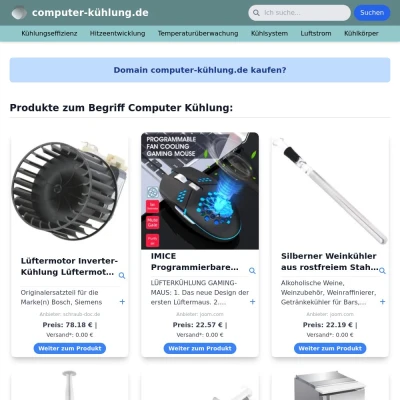 Screenshot computer-kühlung.de