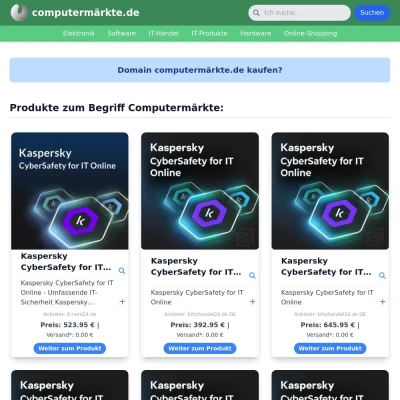 Screenshot computermärkte.de